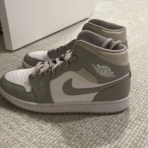 Gray and White Air Jordans